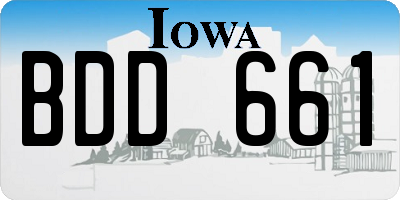 IA license plate BDD661
