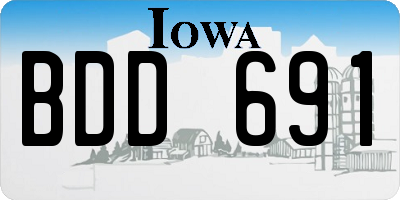 IA license plate BDD691