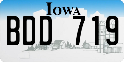 IA license plate BDD719