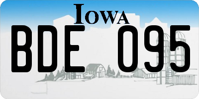 IA license plate BDE095