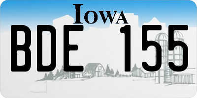 IA license plate BDE155