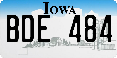IA license plate BDE484