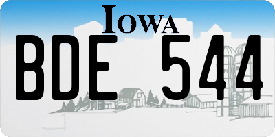 IA license plate BDE544
