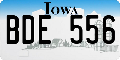 IA license plate BDE556