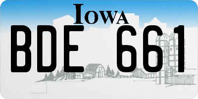 IA license plate BDE661