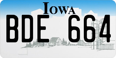 IA license plate BDE664