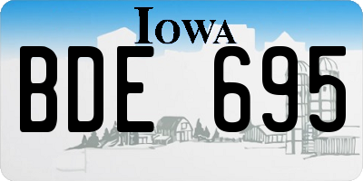 IA license plate BDE695