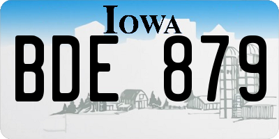 IA license plate BDE879