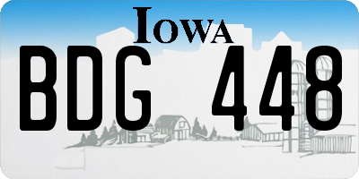 IA license plate BDG448