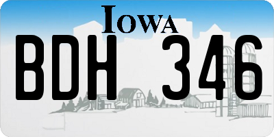 IA license plate BDH346