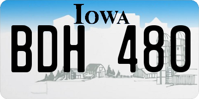 IA license plate BDH480