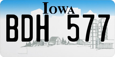 IA license plate BDH577