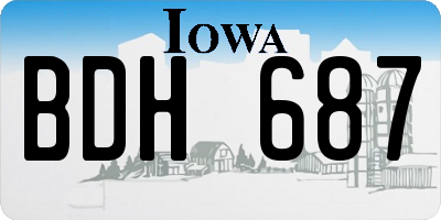 IA license plate BDH687
