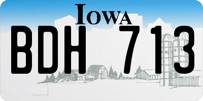IA license plate BDH713