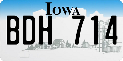 IA license plate BDH714