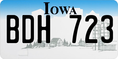 IA license plate BDH723