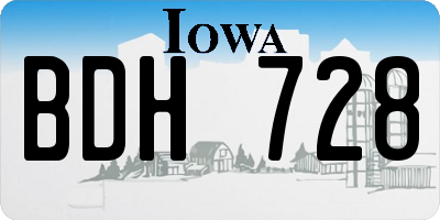 IA license plate BDH728