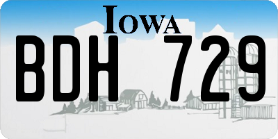 IA license plate BDH729