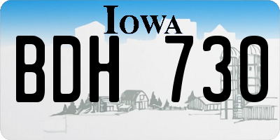 IA license plate BDH730