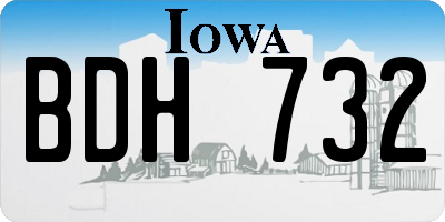 IA license plate BDH732