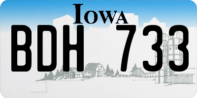 IA license plate BDH733
