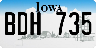 IA license plate BDH735