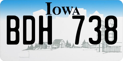 IA license plate BDH738