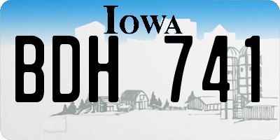 IA license plate BDH741