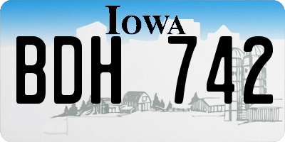 IA license plate BDH742