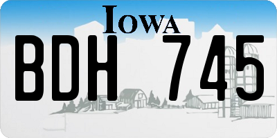 IA license plate BDH745