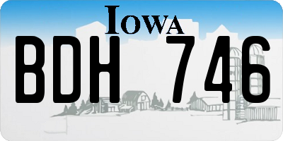 IA license plate BDH746