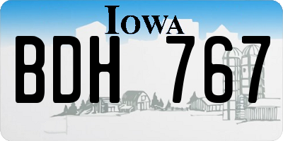 IA license plate BDH767