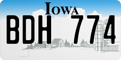 IA license plate BDH774