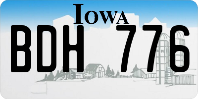 IA license plate BDH776