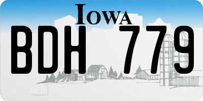 IA license plate BDH779