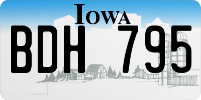 IA license plate BDH795