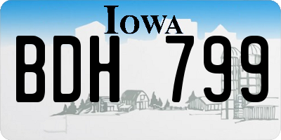 IA license plate BDH799