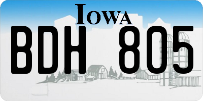 IA license plate BDH805