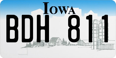 IA license plate BDH811