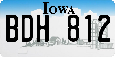 IA license plate BDH812