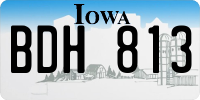 IA license plate BDH813