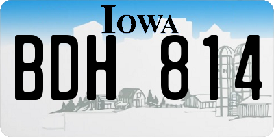 IA license plate BDH814