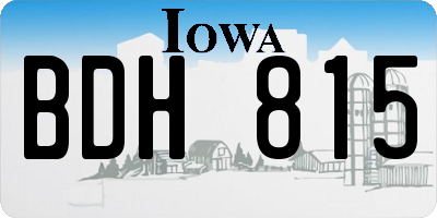 IA license plate BDH815