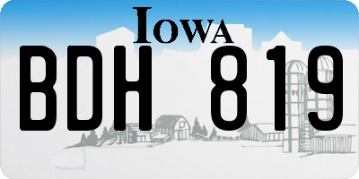 IA license plate BDH819