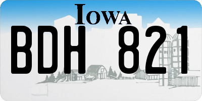 IA license plate BDH821