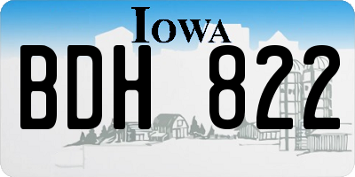 IA license plate BDH822