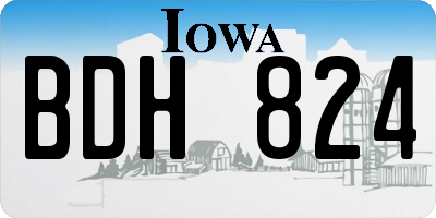 IA license plate BDH824
