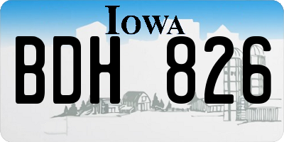 IA license plate BDH826