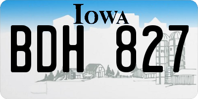IA license plate BDH827