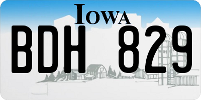 IA license plate BDH829